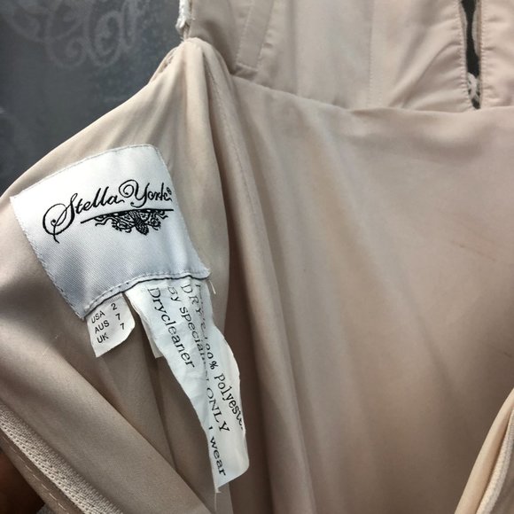 NEW Stella York for Essense of Australia Blush Lace Halter Wedding Dress Size 2 - Picture 11 of 11